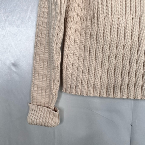 GAP Beige Ribbed Zip Up Sweater Size XL - Picture 12 of 15